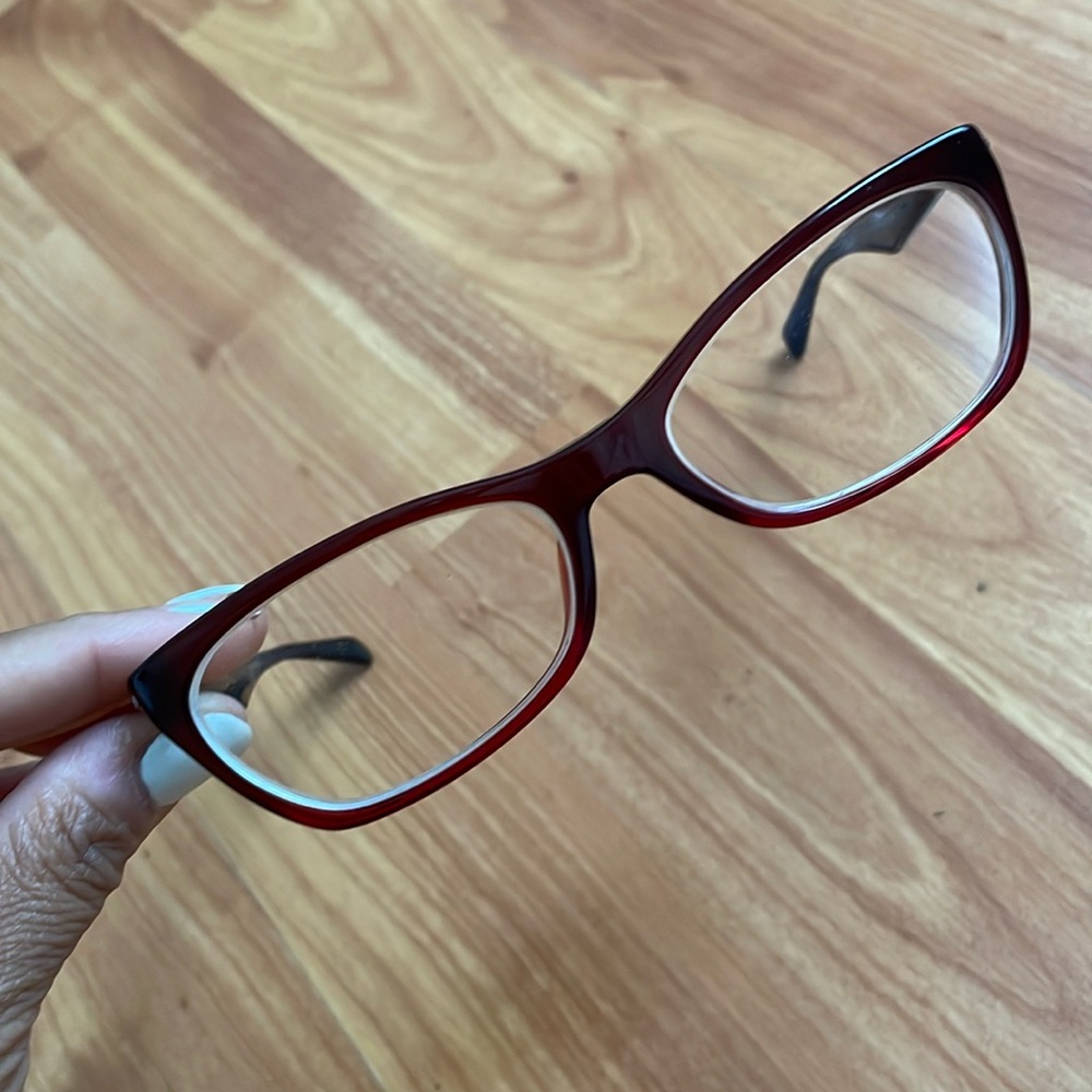 PRADA WOMEN'S RED CAT EYE EYEGLASSES
